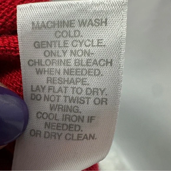 Red Crew Neck Sweater J. Jill Size Small Petite Cotton - Picture 7 of 7